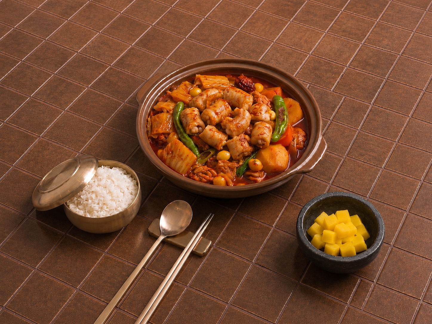 묵은지 대창 찜닭